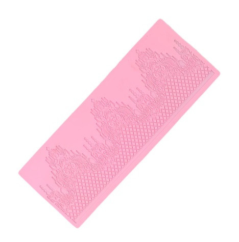Молд для торта силиконовый Кружево 356 на 130 мм розовый Киев - изображение 4