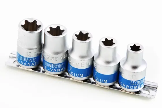 Набір голівок 1/2 Torx 5 ед. King Roy E10-E18 на планці Вінниця