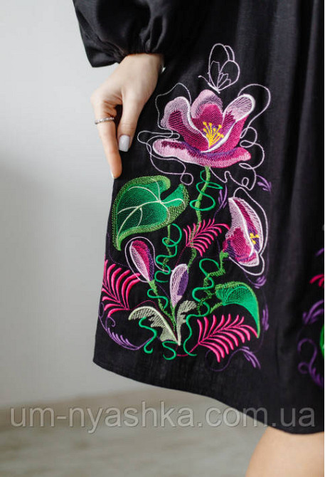 Платье вышиванка черное Эмилия Кривой Рог - изображение 6