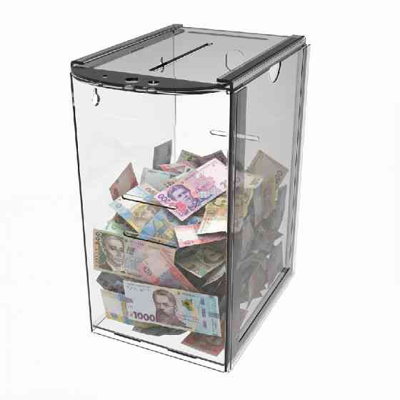 Скринька для пожертвувань EKOSTAR із замком 152х120х212 з прорізами і кишенею А5 Київ