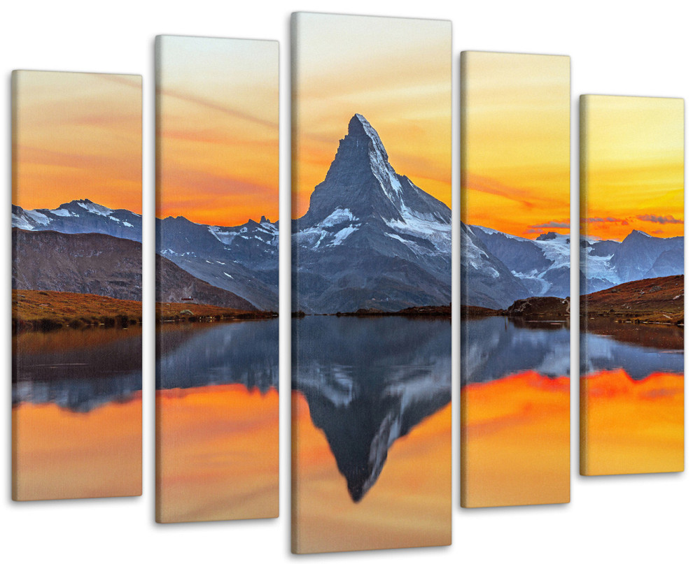 Модульна картина у вітальню / спальню Природа Захід за Горою Art-379_5 ( 80х118см ) Київ - фото 1