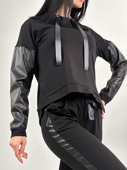 Жіночий трикотажний спортивний костюм “Mystery" оптом | Батал | Розпродаж моделі Київ - фото 4