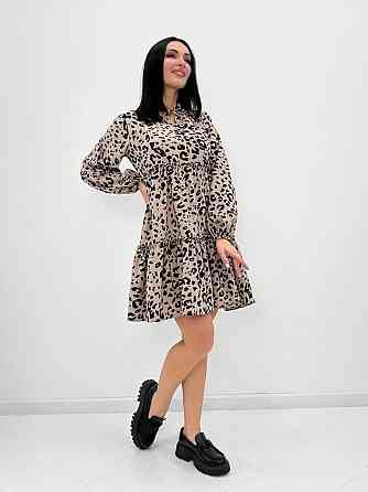 Легка жіноча сукня оверсайз "Lichi" оптом | Норма | Розпродаж моделі Капучіно, 46-48 Київ