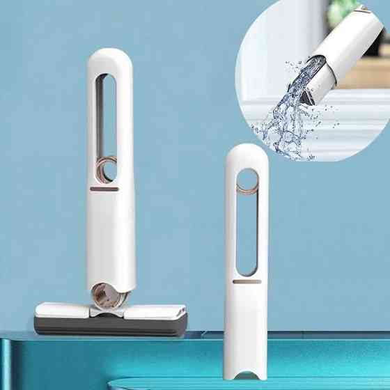 Компактная Портативная мини швабра с отжимом MINI MOP, Насадка из микрофибры 24х4х4 см Киев