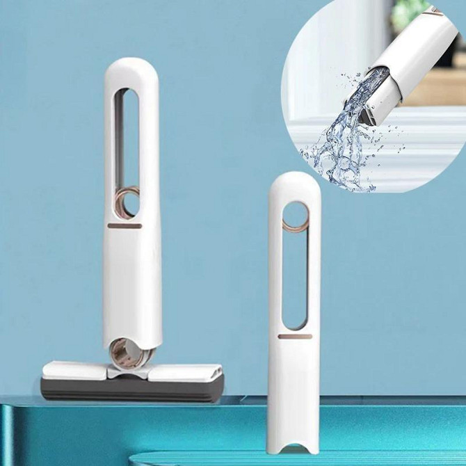 Компактная Портативная мини швабра с отжимом MINI MOP, Насадка из микрофибры 24х4х4 см Одесса - изображение 2