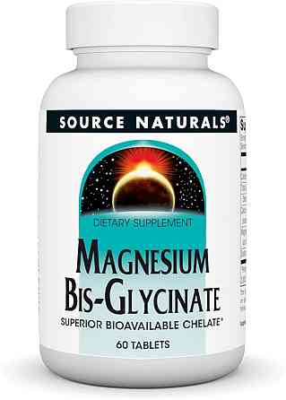 Магній Source Naturals Magnesium Bis-Glycinate 60 Tabs Луцьк