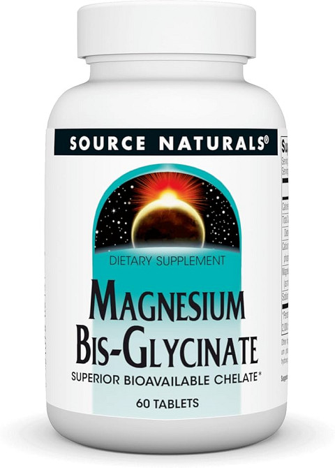 Магній Source Naturals Magnesium Bis-Glycinate 60 Tabs Луцьк - фото 1