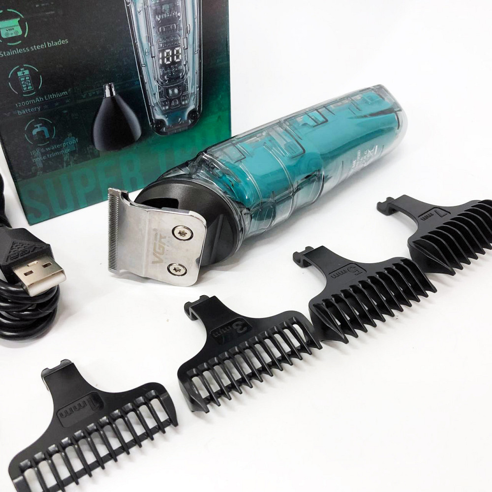 Машинка для стрижки волосся і потилиці, Професійна акумуляторна машинка для стрижки JX-45 Львів - фото 15