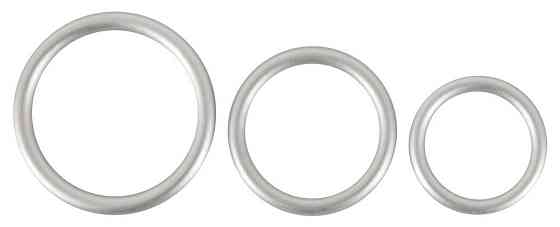 Набір ерекційних кілець - Metallic Silicone Cock Ring Set Sex Aura Київ