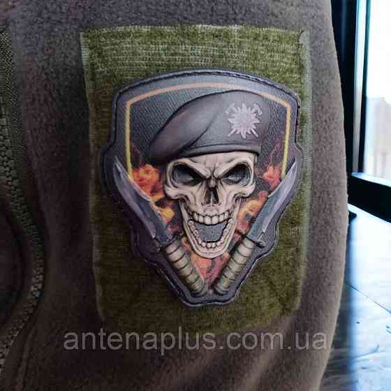 Череп у береті Гірська піхота об'ємний шеврон / патч Київ