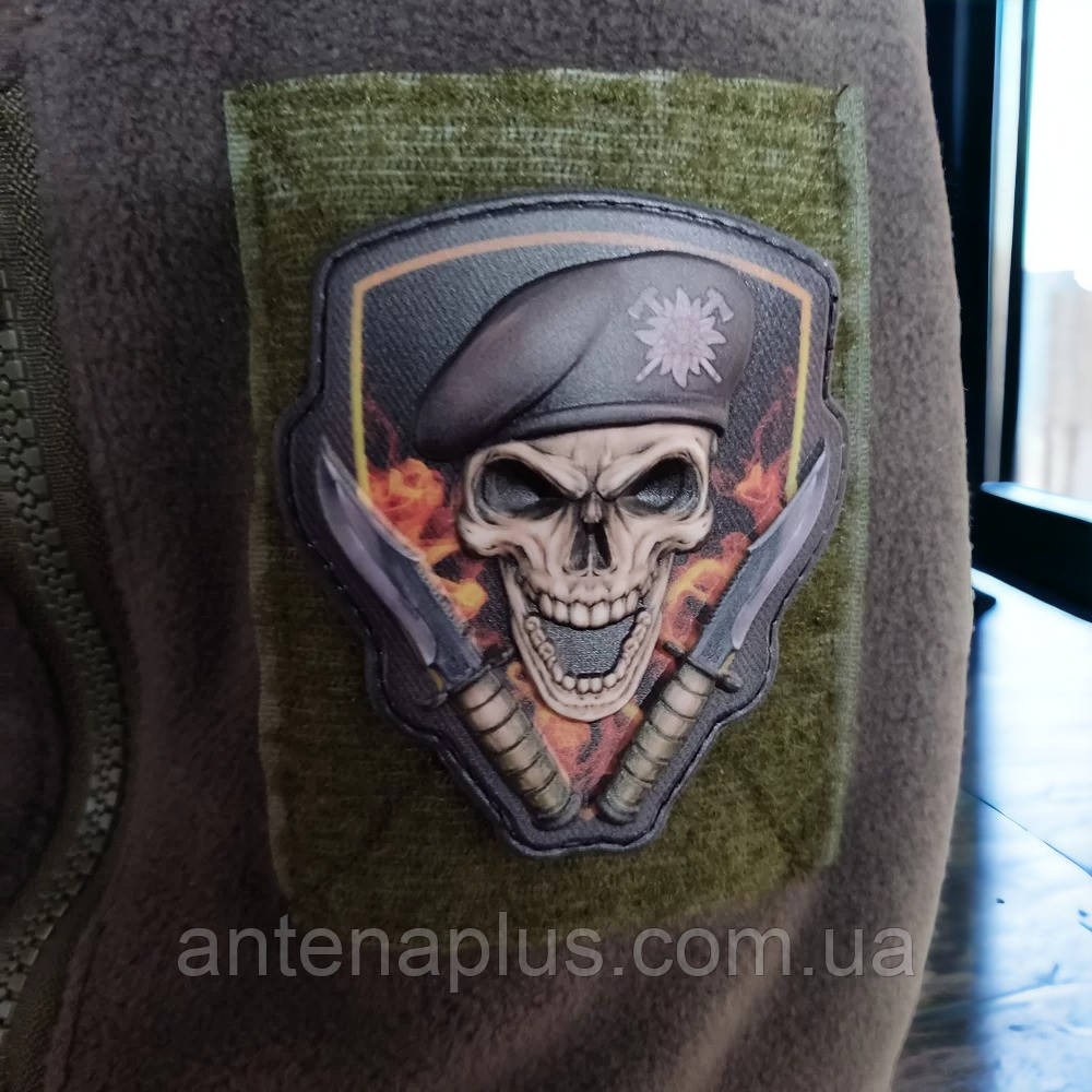 Череп у береті Гірська піхота об'ємний шеврон / патч Київ - фото 2