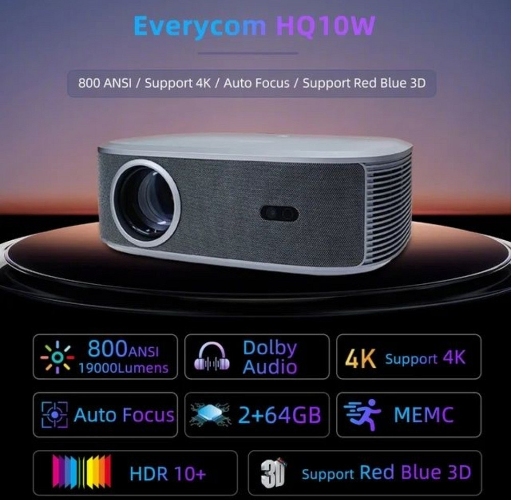 Проєктор Everycom HQ10W DLD GT300 Гарантія! Київ - фото 8