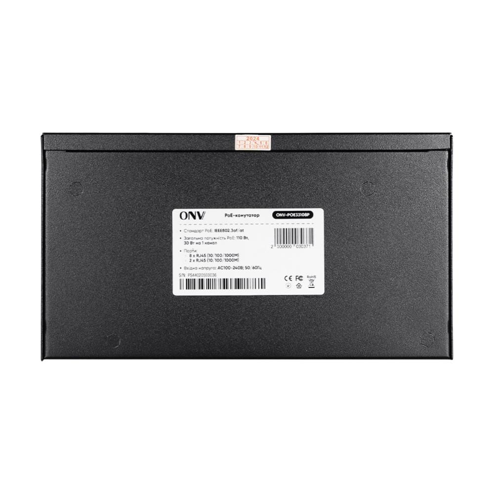 PoE-комутатор 10-портовий гігабітний ONV-POE33108P (73-00057) Київ - фото 10