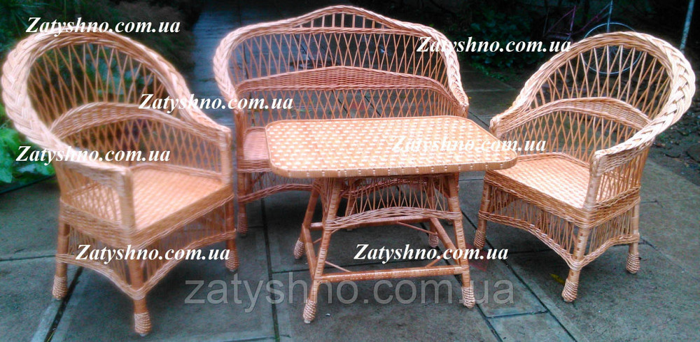 Комплект мебели из лозы | комплект мебели от производителя | кресла диван и стол плетеный из лозы Киев - изображение 4