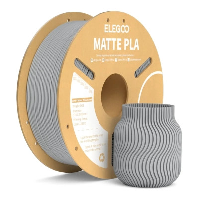Пластик для 3D-принтера ELEGOO PLA matte 1кг, 1.75мм, gray (50.203.0256) Вінниця - фото 1