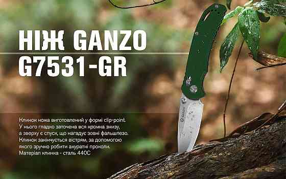 Нож складной Ganzo G7531-GR Ровно