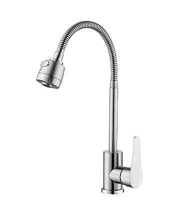 Змішувач для кухні WEZER EKO4D-17 з рефлекторним виливом сатин Київ