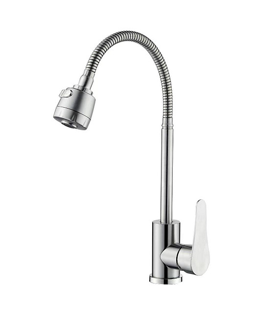 Змішувач для кухні WEZER EKO4D-17 з рефлекторним виливом сатин Київ - фото 1