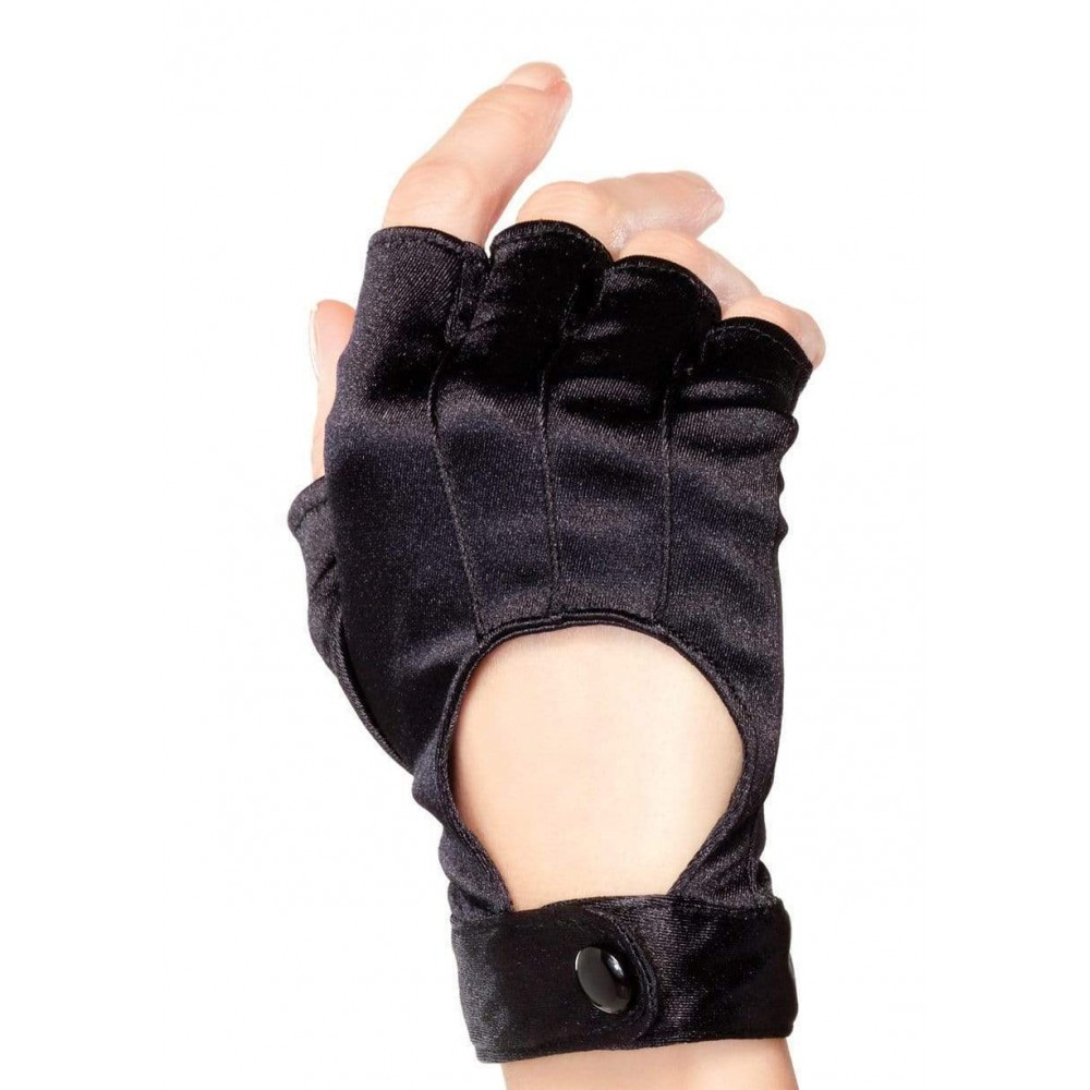 Рукавички без пальців чорні Leg Avenue Fingerless Motercycle Gloves O/S Sex Aura Київ - фото 3