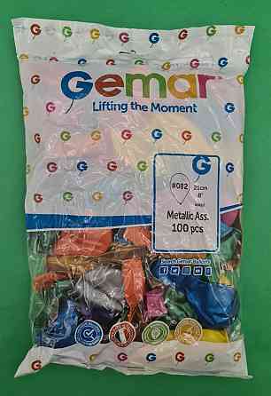 Повітряні кулі асорті металік 8" (21 см) 100 шт (1 пач.) Харків