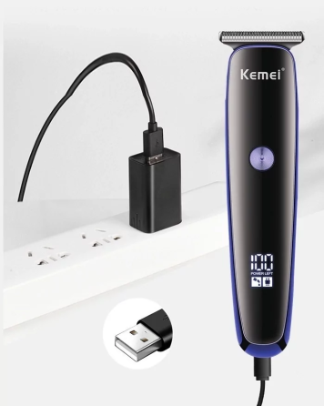 Акумуляторна машинка для стрижки волосся Kemei KM-828 з насадками Київ