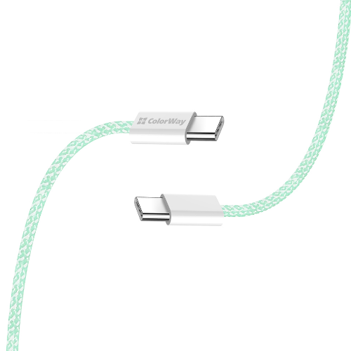 Кабель USB PD Type-C/Type-C ColorWay CW-CBPDCC061-G 3,0A 60W 1м зелений Житомир