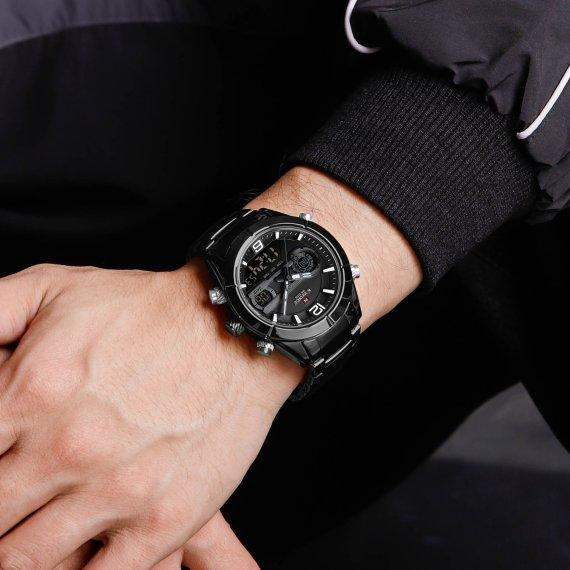 Годинник чоловічий тактичний Naviforce Aviator Чорний Київ - фото 3