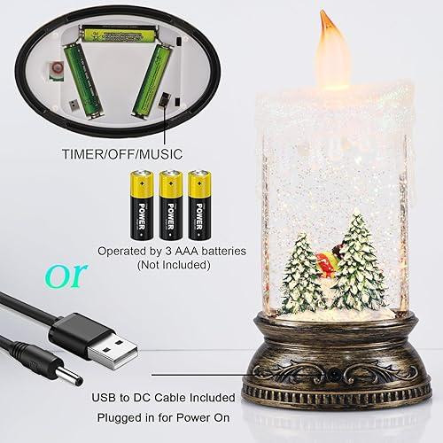 Новорічний нічник Свічка зі сніговиком від батарейок Одеса - фото 2