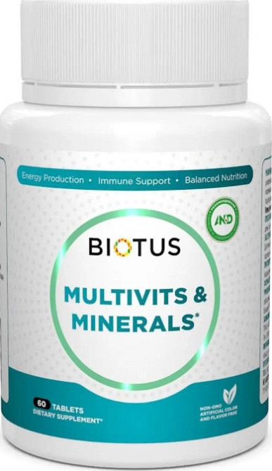 Мультивитамины и минералы Biotus Multivits & Minerals 60 таб Киев - изображение 1
