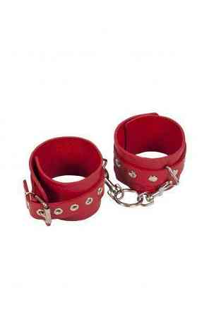 Наручники Leather Restraints Hand Cuffs Red Sex Aura Київ