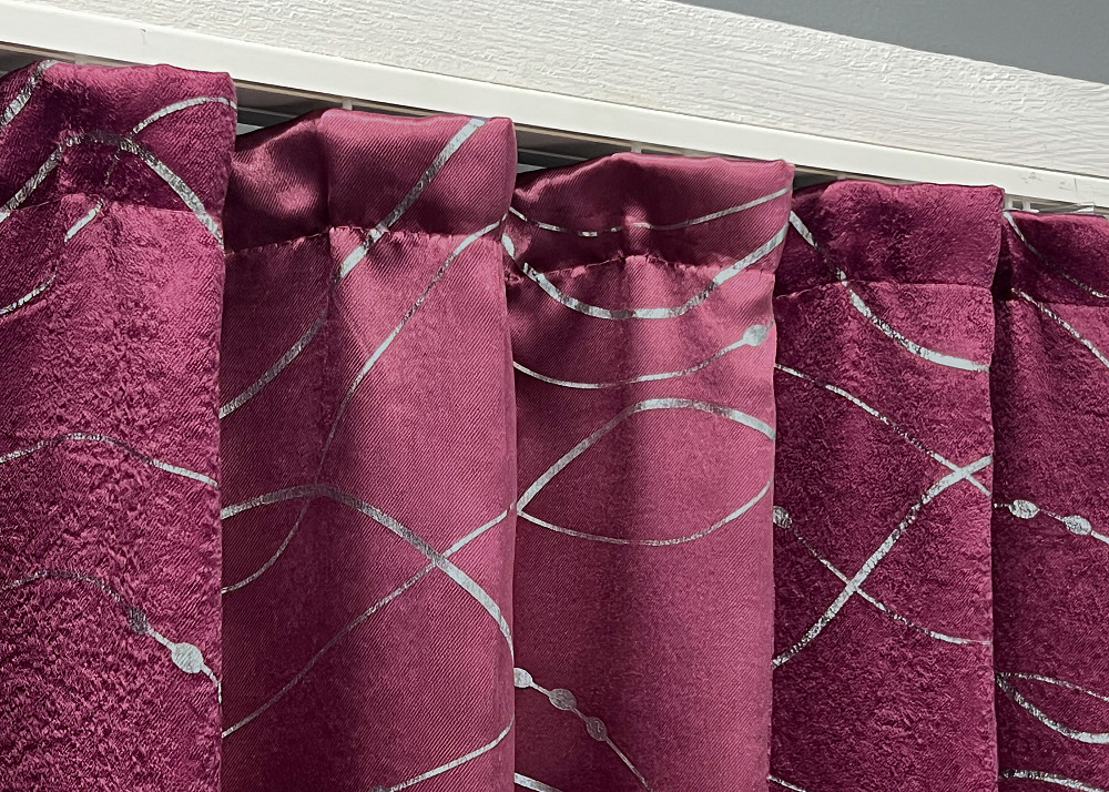 Комплект коротких штор VR-Textil Софт Лиана № 459ш Малиновый 130х170 см 2 шт (35-0429) Киев - изображение 7