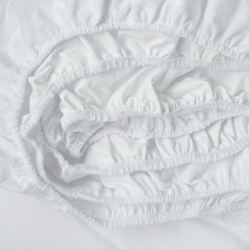 Наматрасник махровый непромокаемый евро Aqua Stop 100% хлопок 200х200х25см (Белый) Сумы - изображение 6