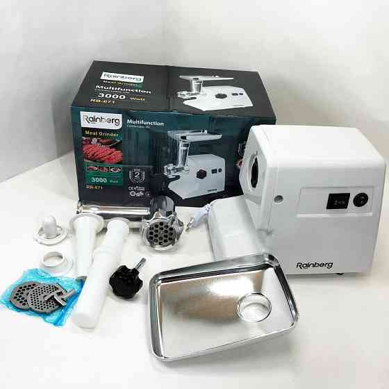 Мини мясорубки Rainberg RB-671 2200Вт, Шнековая электро мясорубка, Мясорубки шнековые, Топ мясорубок KC-42 Львов