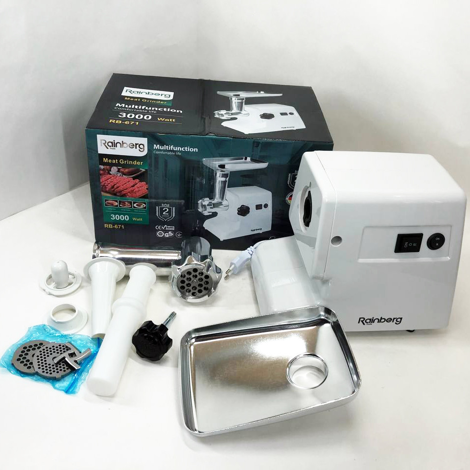 Мини мясорубки Rainberg RB-671 2200Вт, Шнековая электро мясорубка, Мясорубки шнековые, Топ мясорубок KC-42 Львов - изображение 4