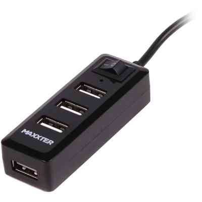 Концентратор Maxxter USB 2.0 to 4xUSB + charger 5V 1A (HU2A-4P-AC-03) Вінниця