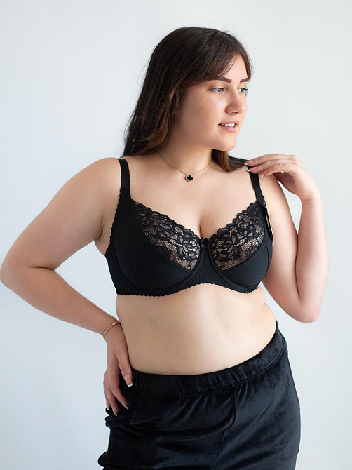 Бюстгальтер на великі груди м'яка чашка Nana Classic black 102940 75B Київ - фото 1