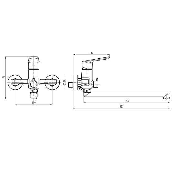 Смеситель для ванны TOPAZ LEXI TL21208A-H57-BL (000019553) Киев