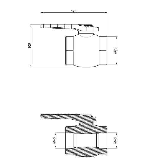 Кран кульовий PPR Thermo Alliance 40 Київ