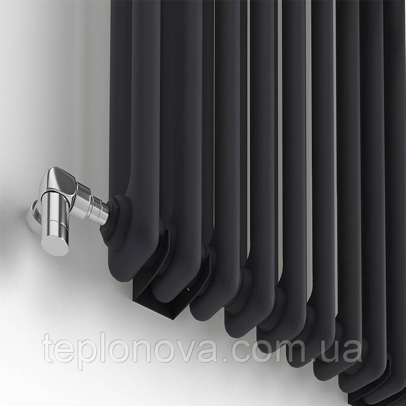 Дизайнерський радіатор 1800/548 (мм) чорний мат IDEALE ZETA (бічне підключення) 12 12/1800/548 Чернівці - фото 2