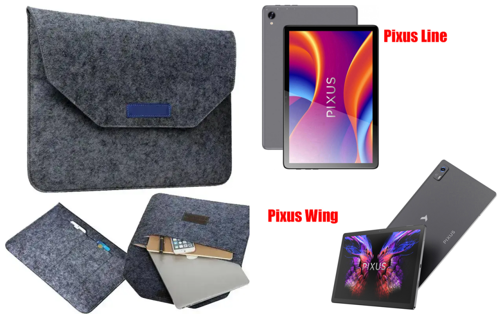 Сумка Wool із войлока для планшета Pixus Line, Pixus Wing Київ - фото 1