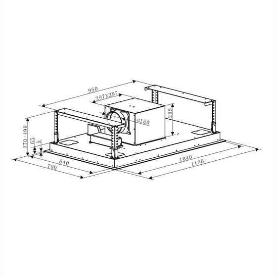 Секретная служба Потолочная вытяжка 220W Touch Glass LED Black (Германия, читать описание) Ровно
