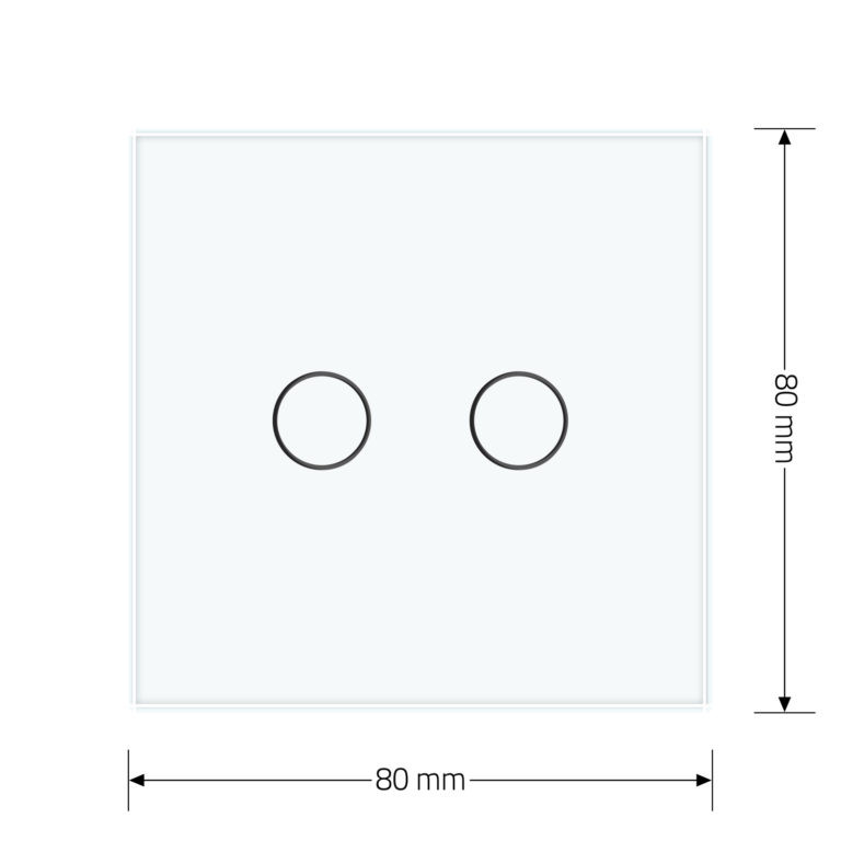 LIVOLO Розумний сенсорний Wi-Fi вимикач 2 сенсора LIVOLO білий матове скло Коломия - фото 3