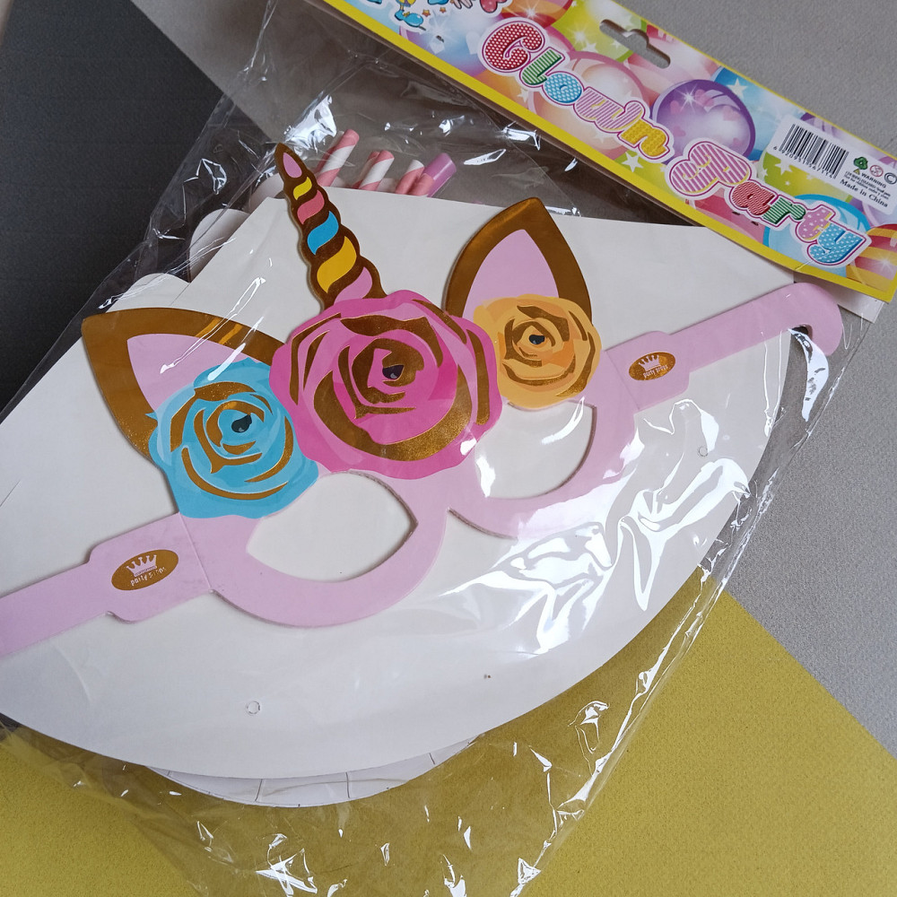 Набір до дня народження на 6 персон, 36 предметів: окуляри, стакани, тарілки 18см, дудочки, ковпачки, Київ - фото 5