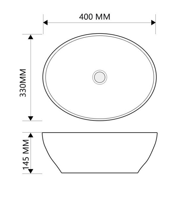 Раковина накладна MIXXUS PREMIUM ELLIPSE-0108 MARBLE 400х330х145mm   ( MP6526 ) 29206 Харьков - изображение 3