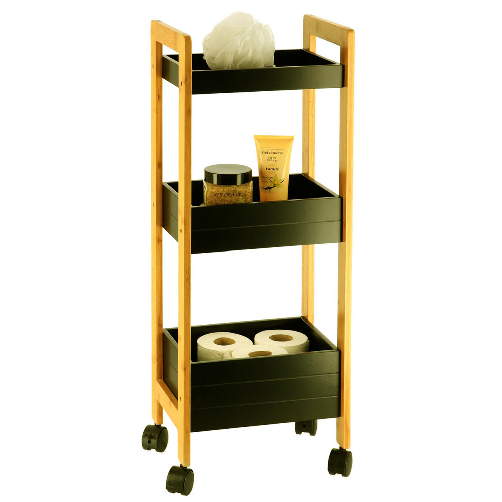 Этажерка для ванной на колёсиках 