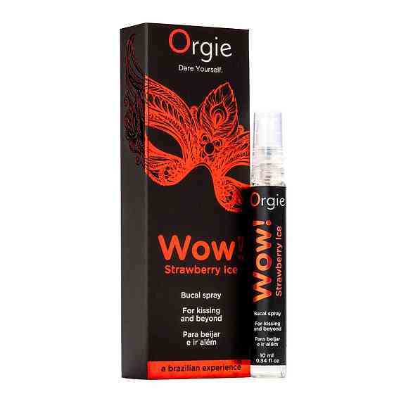 Спрей для орального сексу Orgie – Wow! Strawberry Ice (10 мл) з охолоджувальним ефектом Sex Aura Київ