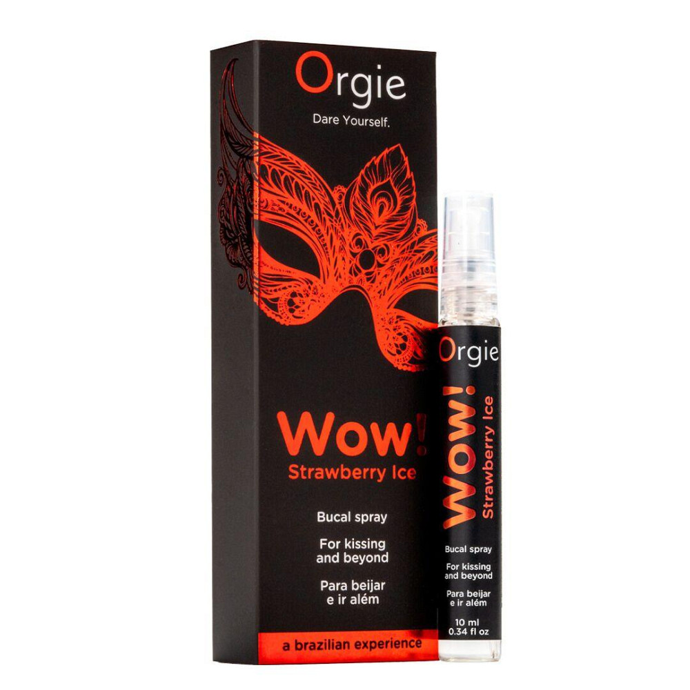 Спрей для орального сексу Orgie – Wow! Strawberry Ice (10 мл) з охолоджувальним ефектом Sex Aura Київ - фото 1