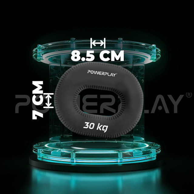 Эспандер кистевой силиконовый PowerPlay PP-4336 Hand Grip Hard 30 кг. Черный Киев - изображение 9