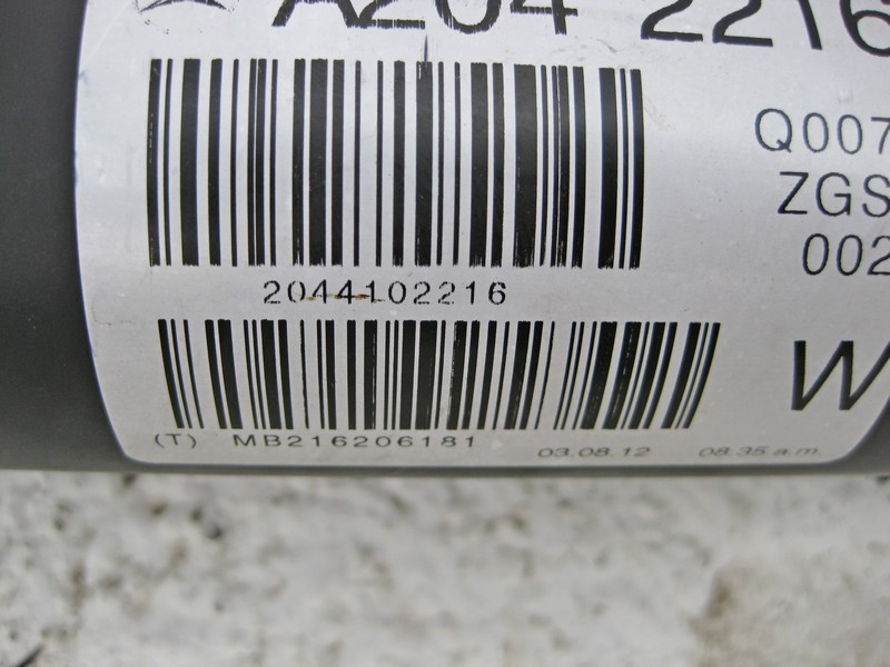 Mercedes-Benz  A2044102216 Карданний вал для двигуна OM651 R4 2.2 cdi C-Class W204 E-Class C207 Одеса - фото 3