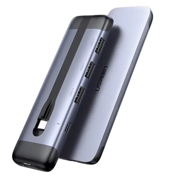 Багатопортовий хаб Ugreen USB-C to HDMI+3xUSB3.0+USB-C 70408 (Сірий) Миколаїв - фото 1